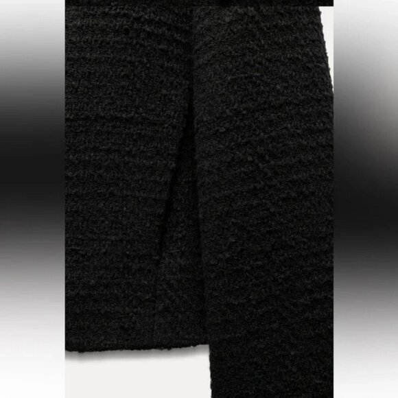 ZARA BOW BUTTON TEXTURED JACKET - Picture 5 of 5